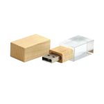 Флешка"Кристал Bamboo" 16 Гб, белая подсветка — изображение 2