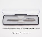 Ручка шариковая Gamma, металлическая, серебристая — изображение 3