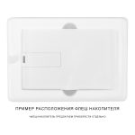Футляр для флеш накопителя в виде кредитной карты, пластик, белый/прозрачный — изображение 3