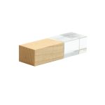 Флешка"Кристал Bamboo" 16 Гб, белая подсветка
