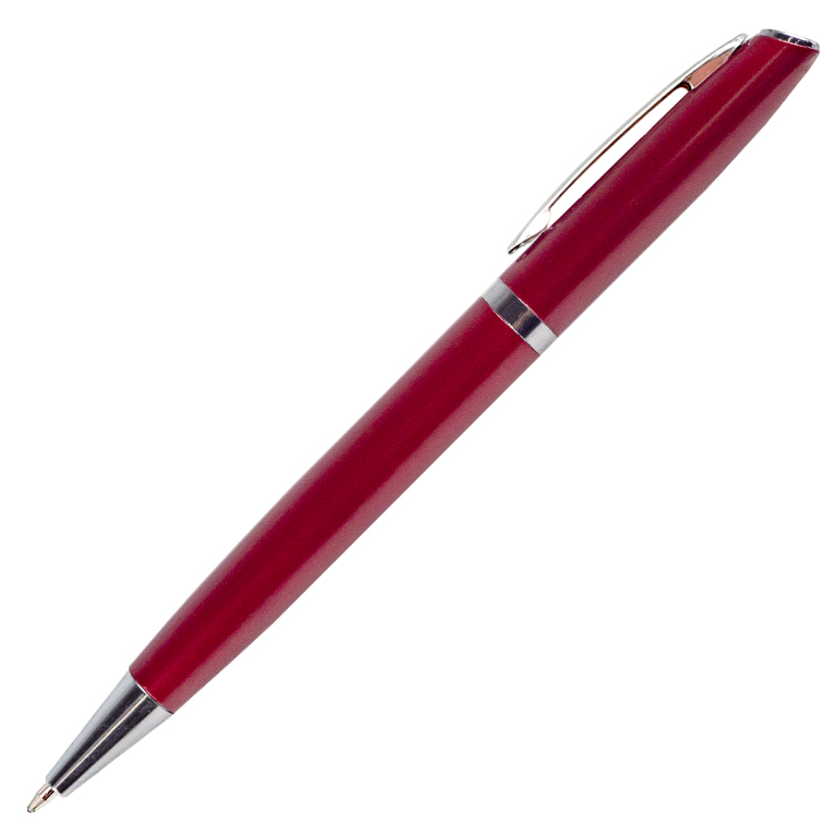 ruchka_sharikovaya_metall_krasnyy_serebro_classic Ручка шариковая, металлическая, красная/серебристая, Classic — изображение 1
