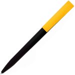 Ручка шариковая, пластиковая софт-тач, Zorro Color Mix, черная/желтая — изображение 2